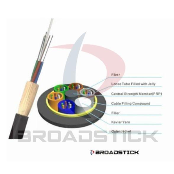 Fiber Optic Single mode Cable 6 Cores ADSS
