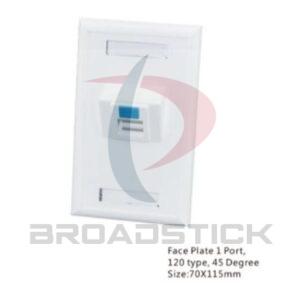 1-Port Horizontal Faceplates